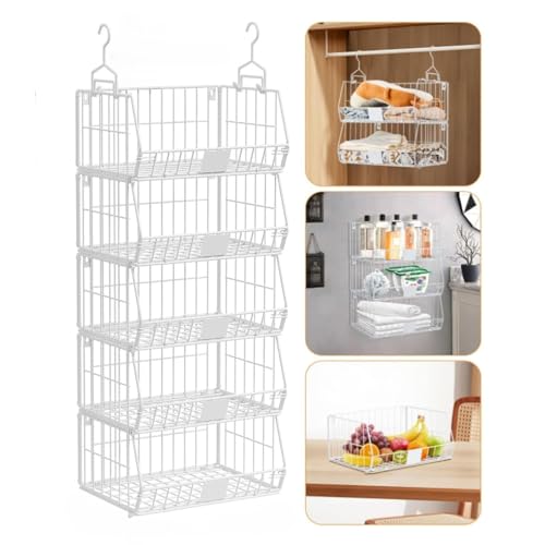 吊り下げ棚 クローゼット収納 吊り下げラック大容量 収納バスケット 洋服収納 タオル収納 多機能 戸棚下ラック 収納ラック キッチン収納 ラック キッチン用 バスルーム用 台面整理 本置き つりとだな下収納 ラックひっかける 収納用品 しっかりしています