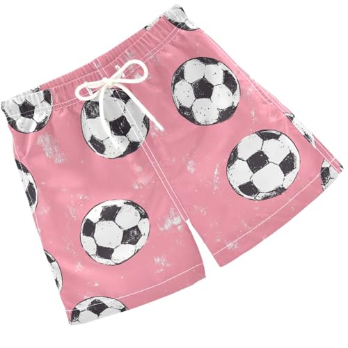 Pigsaly Boys Swim Trunks Grunge Pink Girly Football Boys Board Shorts Swimsuit Swimwear Summer Bathing Suit 2T
