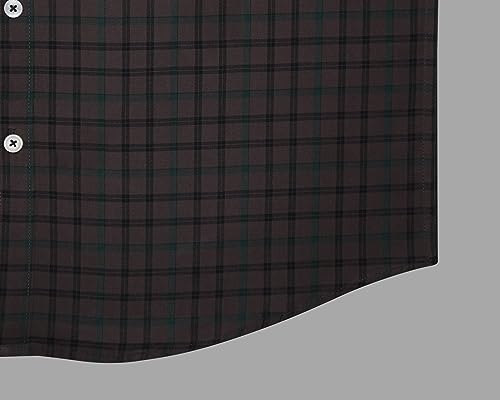 Image of GHPC 100% Cotton Checkered Half Sleeves Regular Fit Formal Shirt for Men