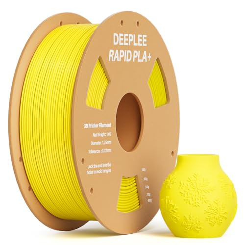 Image of Rapid PLA Plus Filament 1.75mm, High Speed 3D Printer Filament Up to 600mm /s, PLA+ Filament Dimensional Accuracy + /- 0.02 mm Fits Most FDM 3D Printer, Cardboard Spool Yellow 1kg