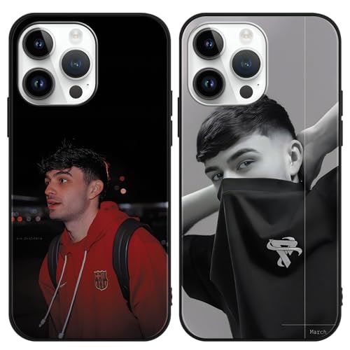 Yimctoie 2 Piezas Fútbol Funda para Xiaomi Redmi A3 / Redmi A3X 6.71 ', Moda Cool Pedri 8 Star Patrón Diseño TPU Carcasa Anti-Choques Protectora Silicona Shockproof Case Cover para Fans,Cool