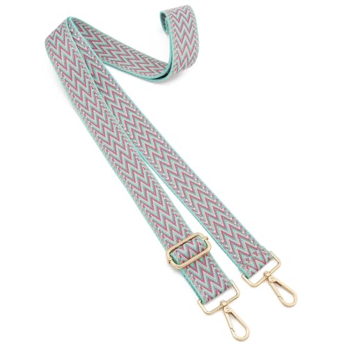 Image of ZOOEASS Wide Shoulder Strap Adjustable Replacement Belt Guitar Style Crossbody Bag Handbag Strap Multicolor Canvas Straps(Wide:1.5in)(Color18)
