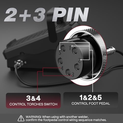 Image of ARCCAPTAIN TIG Welding Foot Pedal, 5-Pin Remote Amp Control | Wider Contact Area / Strap Design / Foot Pedal for TIG200, TIG200P, TIG200PACDC, TIG205PRO and TIG205P PRO