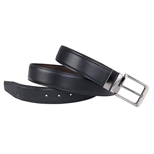 Image of Keviv PU-Leather Formal, Casual & Reversible Belts For Men (Black /Brown) (GB-)