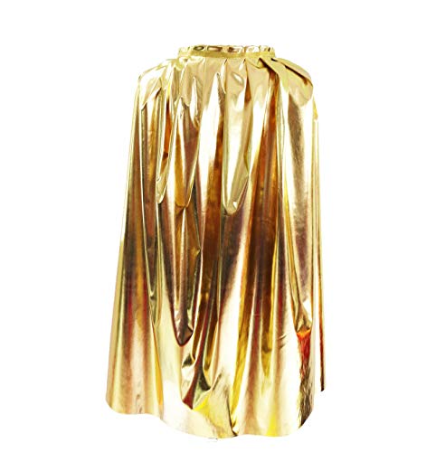 GRAJTCIN Unisex Adult Shiny Costume Cape Cloak for Halloween Mardi Gras (49