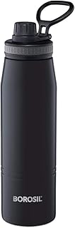 Borosil Hydra GoSports 600 ml Stainless Steel Water Bottle | Double Wall Vacuum Insulated Flask, Black | 14 Hrs Hot & 18 H... Price In India