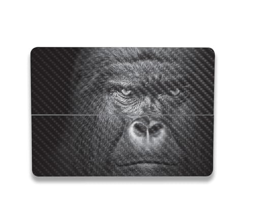 Image of MightySkins Carbon Fiber Skin Compatible With Microsoft Surface Laptop Studio 2 (2023) Full Wrap Kit - Mono Gorilla | Protective, Durable Textured Carbon Fiber Finish | Easy To Apply | Made in the USA
