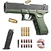 2022 Upgraded Shell Ejection Soft Bullet Toy Gun, Outdoor Sports Fun Soft Bullet Toy Guns with Magazine Soft Foam Bullets and Bullets Silencer for Kids Training or Play (Green)