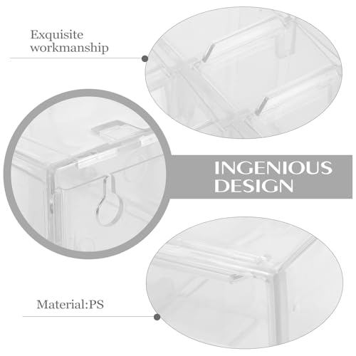 Garneck Caja Organizadora Transparente de Plástico 9 Compartimentos para Joyas y Cosméticos Organizador de Escritorio con Cajones Almacenamiento para Oficina y Accesorios Pequeños - imagen 8