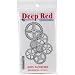 Deep Red Cling Stamp-Gears Background