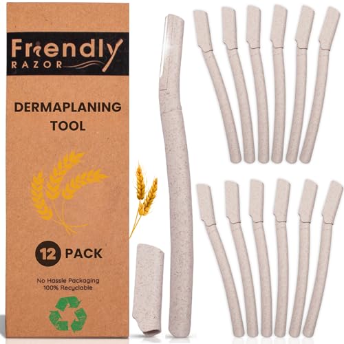 Dermaplaning Blades for Face | 12 Pack | Dermaplane at Home to Exfoliate Skin | Face Razors for Women | Face Shaver Women | Facial Razors for Women | Dermaplaning Kit | Face Razor | Eyebrow Razor