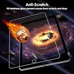 2-Pack Screen Protector Compatible with iPad 9.7" 6th/5th Generation - 2018/2017 Model/iPad Air 2/ Air 1/ iPad Pro 9.7, Tempered Glass Clear Film, Anti-Scratch, 9H Hardness, Easy Installation
