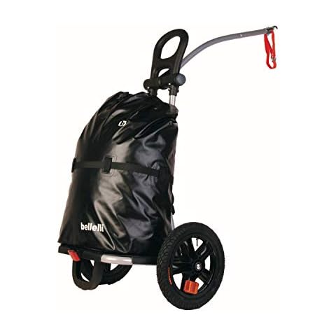 b bellelli B-Tourist - Bike Trolley - Useful load: 25 kg - with entirely waterproof 40-litres black bag Cover