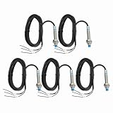 MECCANIXITY 5Pcs Inductive Proximity Sensor,NPN NO M8 DC 6-36V 300mA Proximity Switch Detector Approach Sensor 2mm 3 Wire for Industrial Automation LJ8A3-2-Z/BX