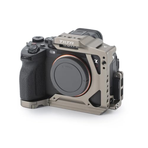 Tilta Half Camera Cage Compatible with Sony a7R V, with Mount Accessories via Cold Shoe and 1/4"-20 Threads with Locating Pins | TA-T46-HCC (Titanium Gray)