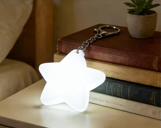 risora Star Shape LED Keychain | Cute Glowing Star Light Keyring | Mini Bag Charm Torch for Kids & Friends | Fun Gift-picture-38