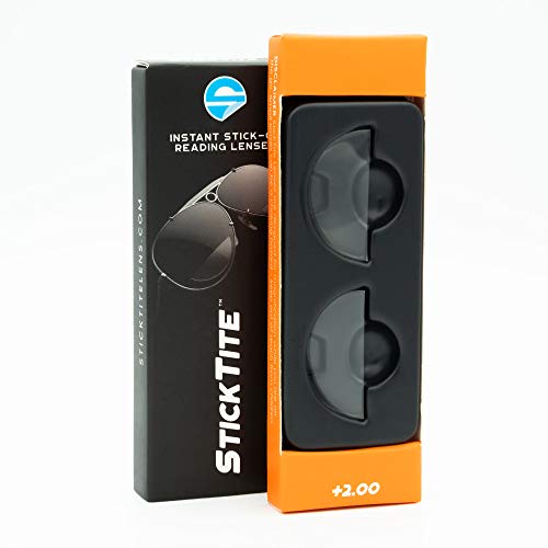 StickTite Instant Stick-On Bifocal Lenses, Reusable Sunglass Magnifier, Adhesive Reading Lenses
