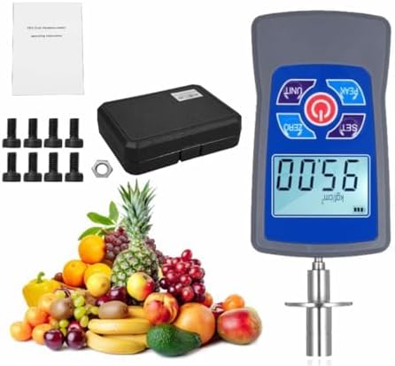 Digital Fruit Penetrometer Hardness Tester Firmness Tester Durometer Sclerometer Hardness Tester with with Two Measuring Head for Vegetables Fruits