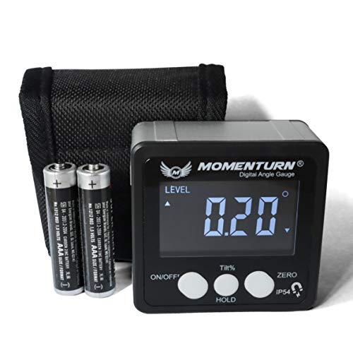 Momenturn Level Box Miter Gauge -Digital Readout Angle Finder Tool -Mini Table Saw Stand Accessories -Magnetic Protractor Cube -Woodworking, Bevel, Carpenters Square, Machinist, Fence Inclinometer - Thumbnail 3