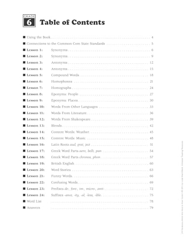 240 Vocabulary Words Kids Need to Know: Grade 6: 24 Ready-To-Reproduce Packets Inside! - Image 2