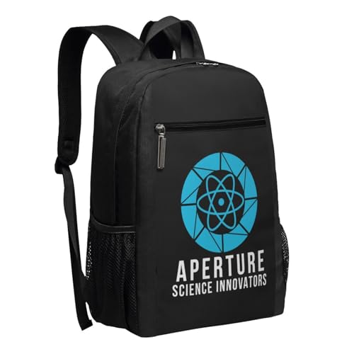 Aperture Science Travel Laptop Backpack, Business Anti Theft Slim Sturdy Laptops Backpacks, College Computer Bag Gift for Men & Women Fits 17 Inch Notebook,Black3