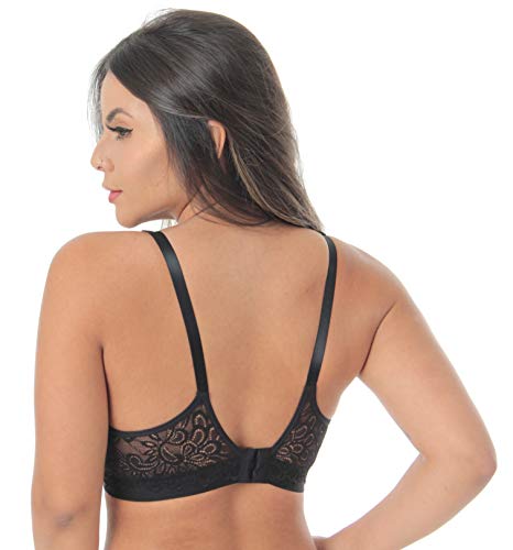 Top Sutiã Amamentação Com Bojo e Renda Saída Maternidade (PRETO, GG/46)