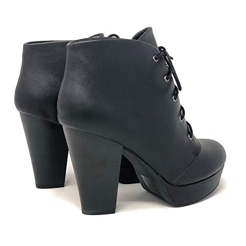 Soda Women's Agenda Ankle Lace Up Platform Chunky Heel Ankle Bootie4