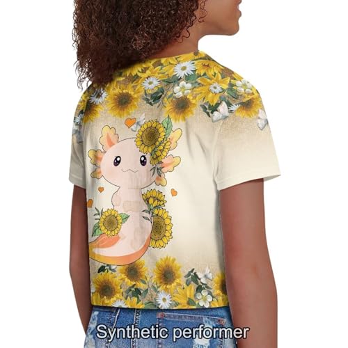 Image of 4th of July Shirt for Girls 7-8 Years US Flag Crop Tops Kids Outfit Independent Day Graphic Tee-