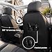 GIANT PANDA Front Seat Covers for Nissan Rogue Altima Sentra Versa Kicks Frontier Murano Pathfinder Maxima,Faux Leather Bucket Seat Cover Fit Nissan Seat Protectors (Black) 2-Pack