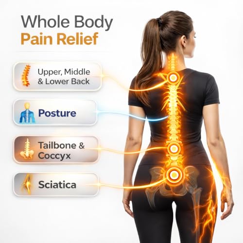 Image of Premium Memory Foam Pro Coccyx Seat Cushion with Lumbar Pillow by ValorX USA | Orthopedic Hip Lower Back Pain Relief Backrest Combo with Washable Cover