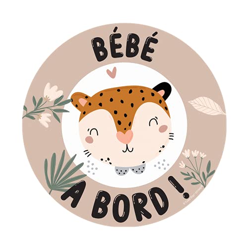 Color Pop Disque magnétique bébé à Bord – PVC – Diam 15 cm - Votre Coffre Doit être en métal et Vous aurez Besoin d’Une Surface Plane de 18 x 18 cm (Marron)
