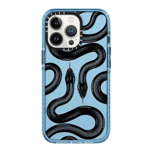 Coque iPhone 13 Pro CASETiFY rigide antichoc serpent bleu