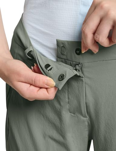 Jack Wolfskin Damen Hikeout Pants Wanderhose, Slate Green, 38 EU