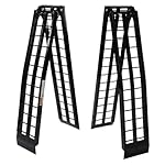 BBOGSUL-9ft-Aluminum-Plate-Folding-ATV-Loading-Ramp-Black-Pair-Truck-Trailer-1200-lbs