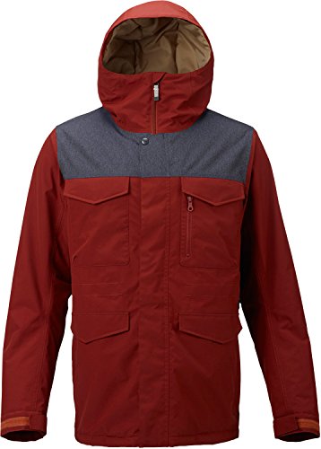 Burton Mens Covert Jacket, Fired Brick/Denim, Small