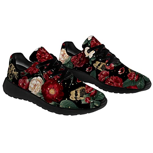 Flower Shoes for Women Men Running Shoes Womens Mens Comfortable Walking Tennis Sneakers Floral Shoes Gifts4