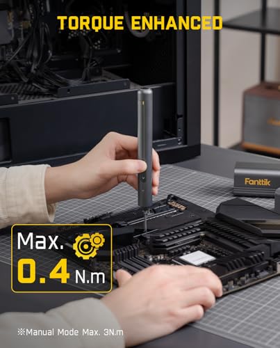 Fanttik E2 Max Mini Electric Screwdriver, Electric Screwdriver Cordless, Max 0.4N.m, 50 Magnetic Bits, 5/32'' Hex, Magnetic Storage, Repair Tool for Electronics Phone Camera Laptop Watch