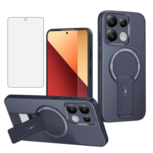 Coque Xiaomi Redmi Note 13 Pro 4G antichoc Asuwish anti-rayures avec support et verre protecteur