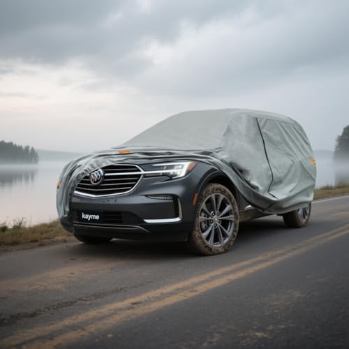 Image of Kayme Heavy Duty SUV Car Cover Custom Fit Buick Enclave (2024-2025) Waterproof All Weather for Automobiles, Full Exterior Covers Sun Rain UV Protection.（Deliver About 3-10 Days）