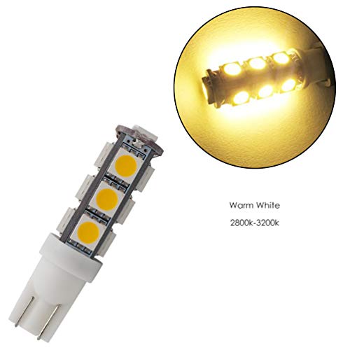 Grv T10 921 194 13-5050 Smd Wedge Led Bulb Lamp Super Bright Warm White Dc 12V Pack Of 6 #TOP4