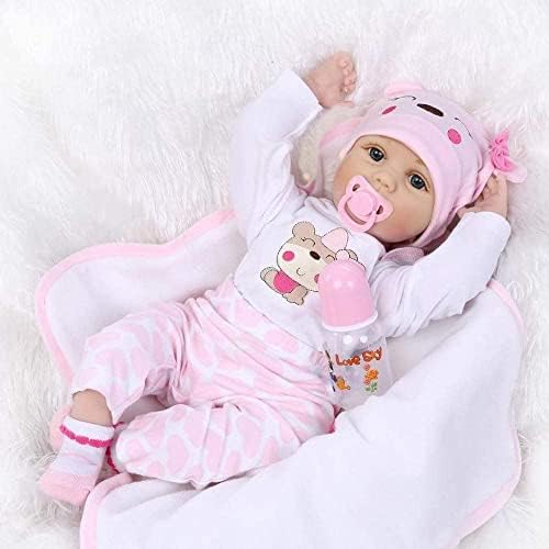 Scnbom 22inch reborn dolls girls silicone baby realistic newborn toddler that look real life babies open eyes boys cheap