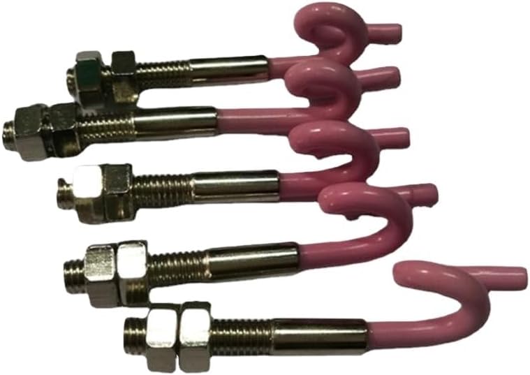 5-Pack Wear-Resistant Porcelain Ceramic Thread Guides with M5 Pigtail Coil, 53 Mm Length, for Textile Machinery