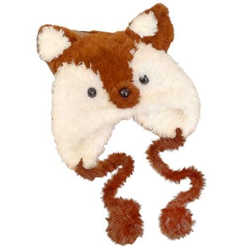 Bonnet d'hiver en peluche léopard et oreilles d'ours pour enfant
