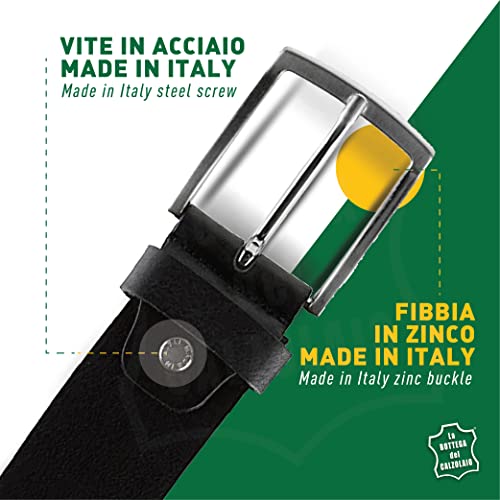 Leather belt for men 4 cm handmade Made in Italy3