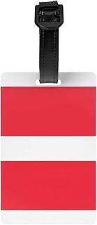 Austrian Flag Prints Luggage Tag with Detachable Wristband - Travel Hook for Convenient Identification - Lightweight & Personalized Business Card Size