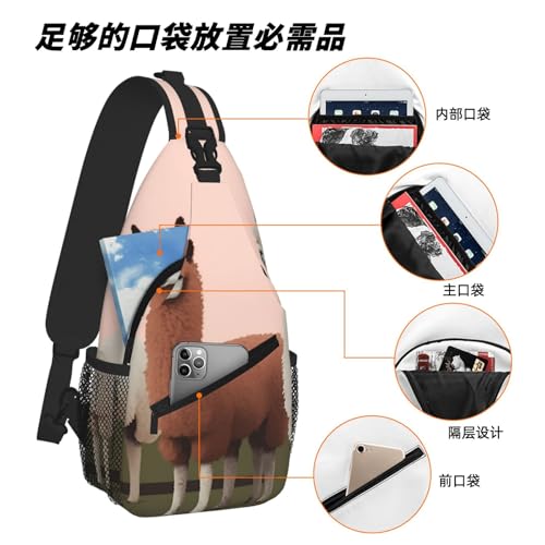 Mochila Sling Casual para Hombre y Mujer Negra miniatura 6