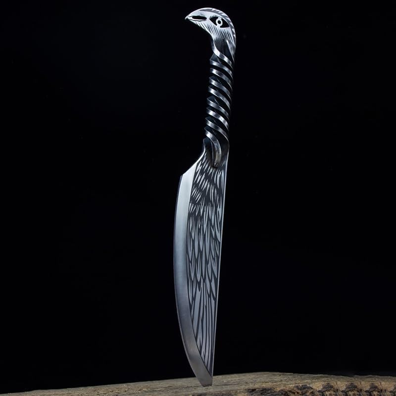 Meat Cleaver,Cleaver Knife 7 Inch Longquan Kitchen Knife Chef Slicing Cleaver Handmade Knife 7Cr17CoMoV Stainless Steel Handle Cooking Tools