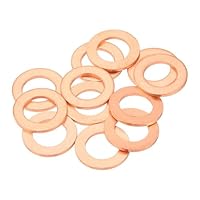 QUARKZMAN 12 Stück Flache Kupferdichtungen, 12x20x1,5mm Kupfer Flache Metrische Dichtungsringdichtungen für Hydraulikarmaturen Schraube Bolzenmutter Elektronikreparatur