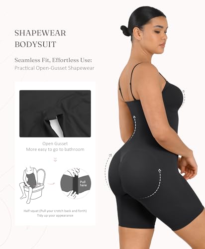 FeelinGirl Strapless Bodysuit for Women Tummy Control Shapewear Seamless Sculpt Body Shaper with Removable Straps3