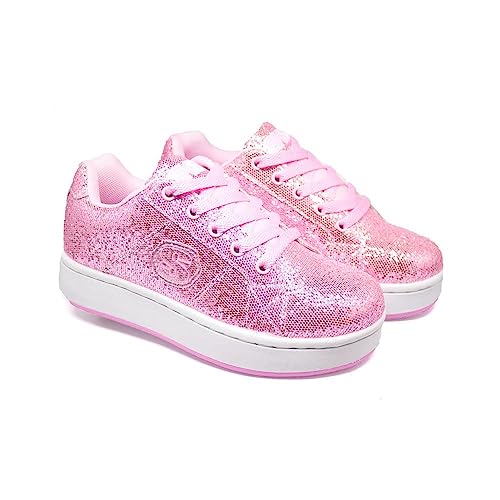 Tênis Infantil com Rodinha Ludique et Badin Glitter Low Pink (28 ao 34) 21083 (1t22) Cor Rosa Tamanh